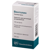 ВЕНТОЛИН аэроз. д/инг. 100мкг/доза - 200доз 10мл n1