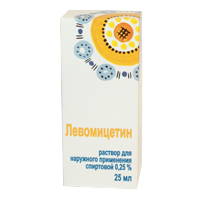 ЛЕВОМИЦЕТИН р-р спирт. (фл.) 0.25% - 25мл n1