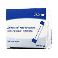 ДЕПАКИН ХРОНОСФЕРА гран. пролонг. 750мг n30