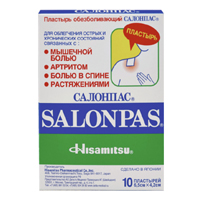ПЛАСТЫРЬ Салонпас (Salonpas) 6.5х4.2 n10