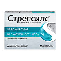 СТРЕПСИЛС С МЕНТОЛОМ И ЭВКАЛИПТОМ