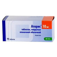 АТОРИС таб п/об 10мг 90 шт.