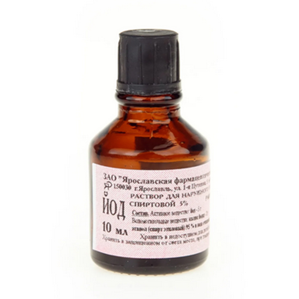 ЙОД р-р спирт.  с лопаткой (фл.) 5% - 10мл 1 шт.