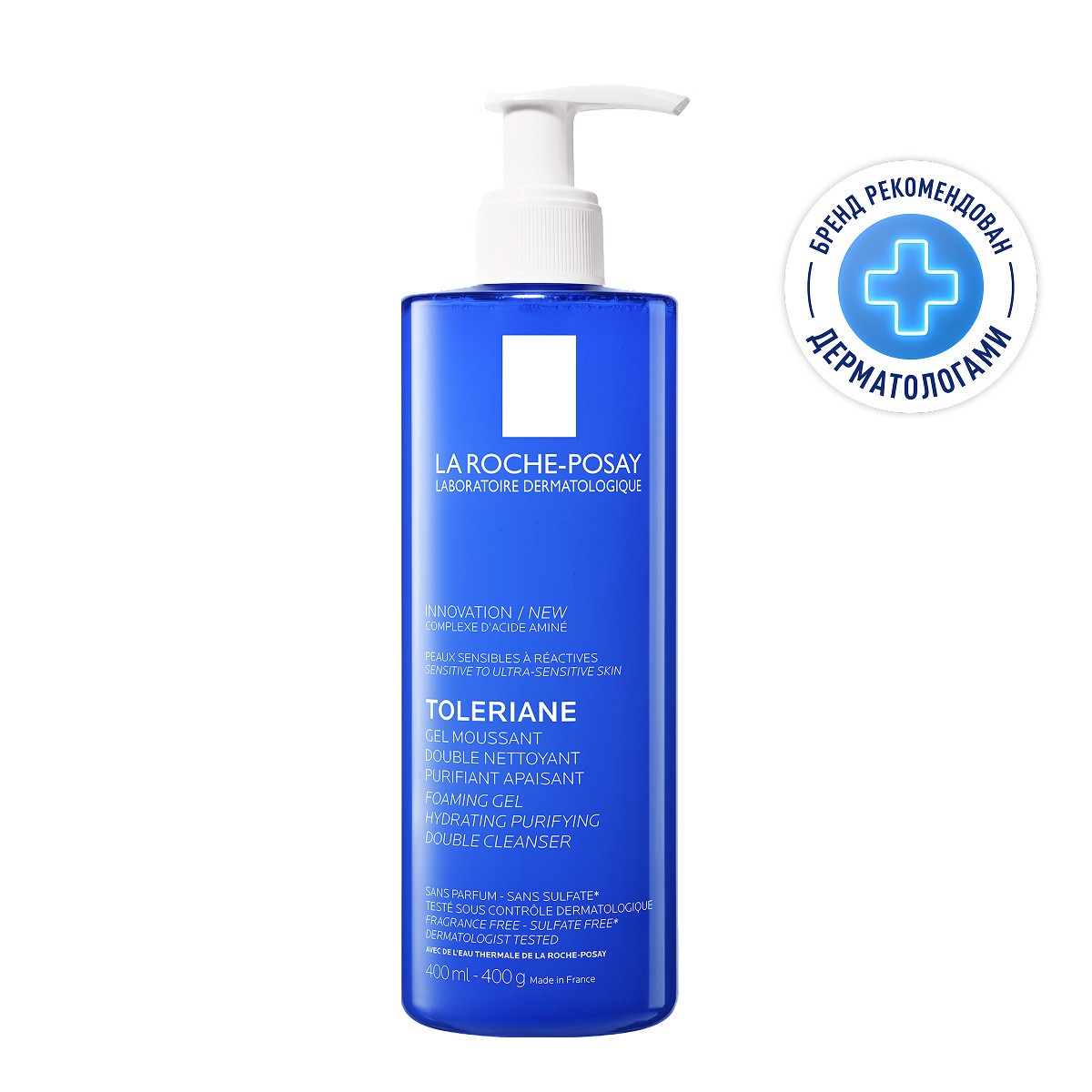 La Roche-Posay Толеран  гель-пенка для лица очищающая 400 мл