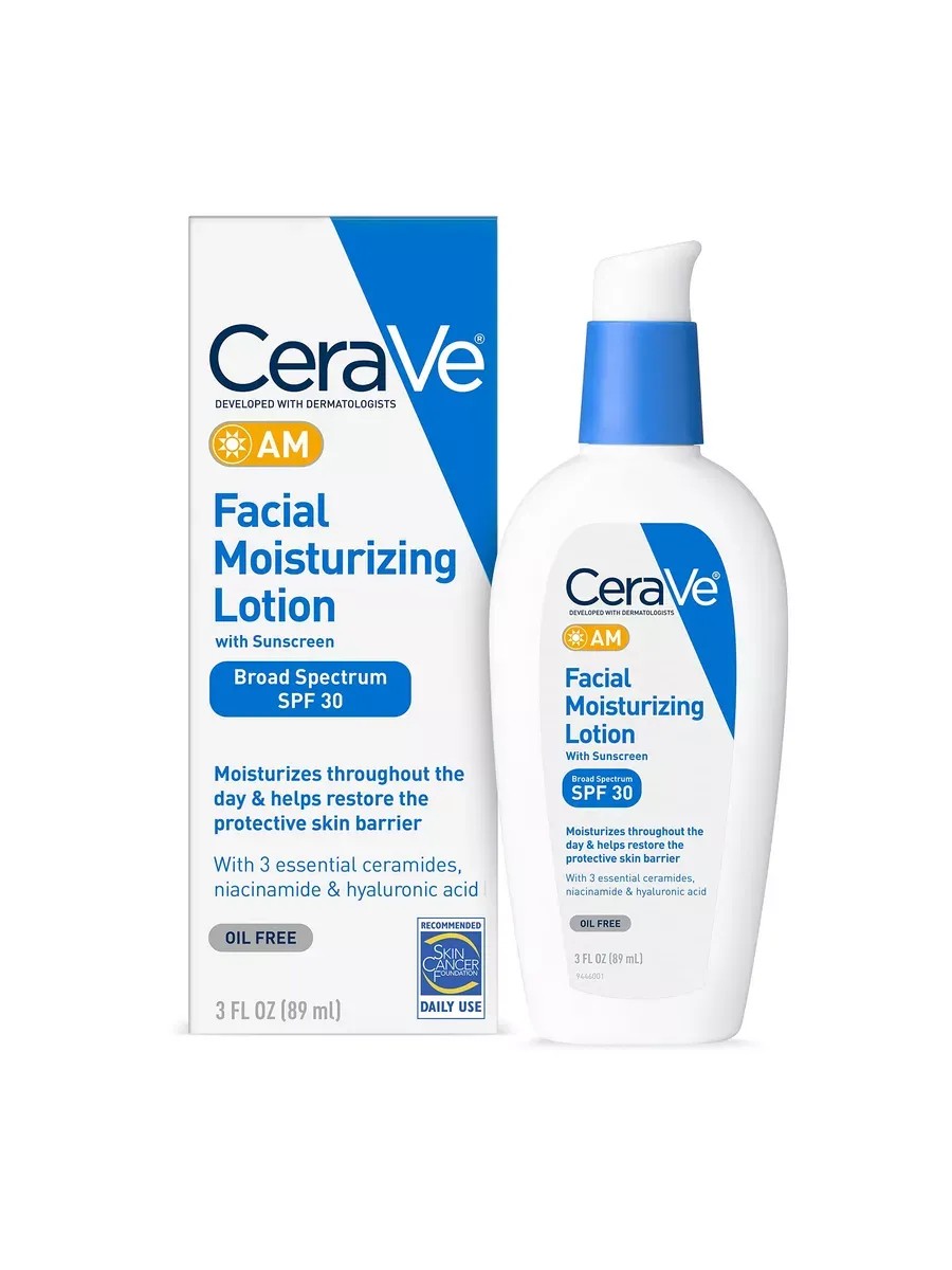 CeraVe увлажняющий лосьон для лица SPF30 52мл