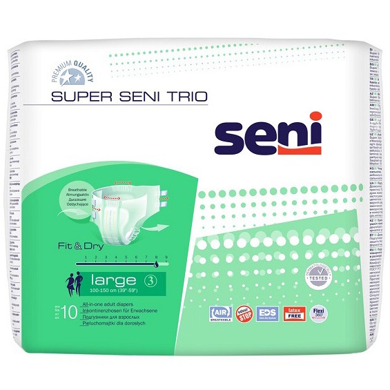Подгузник для взрослых Super Seni Trio Large №10 шт