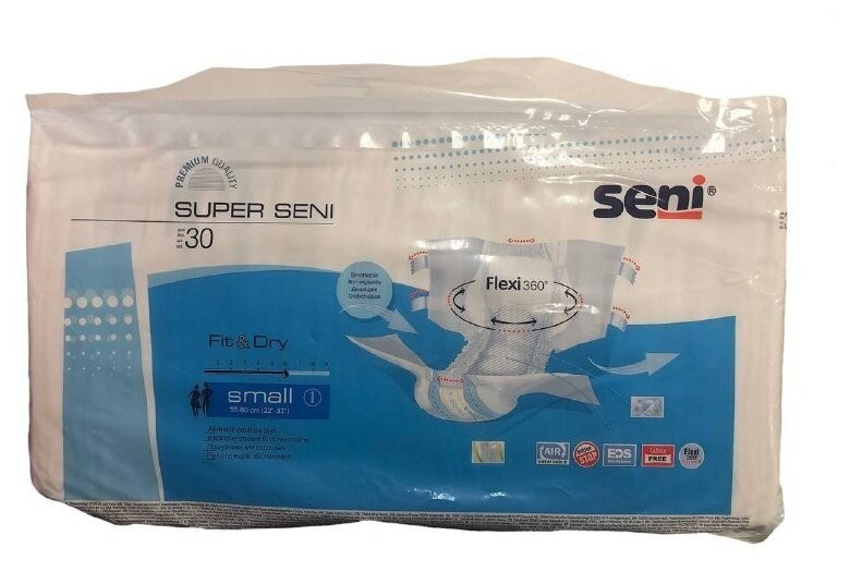 Подгузники взр. Seni Super Smal 1 №30, 55-80 см