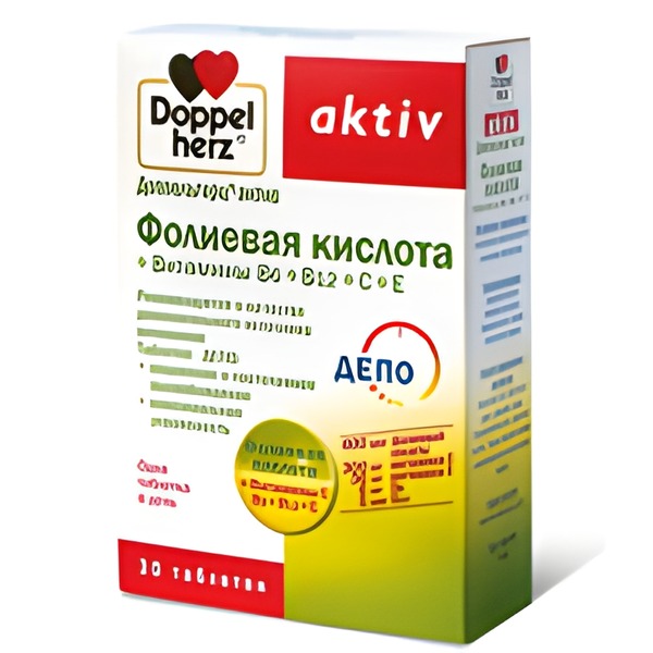 ДОППЕЛЬГЕРЦ АКТИВ ФОЛИЕВАЯ КИСЛОТА+ВИТАМИНЫ В6, В12, С, Е