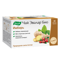 Фиточай ЭВАЛАР БИО Имбирь пак.-фильтр 2г №20