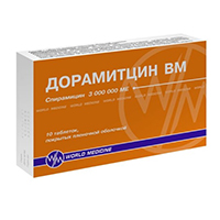 ДОРАМИТЦИН ВМ таб п/об 3000 000МЕ n10